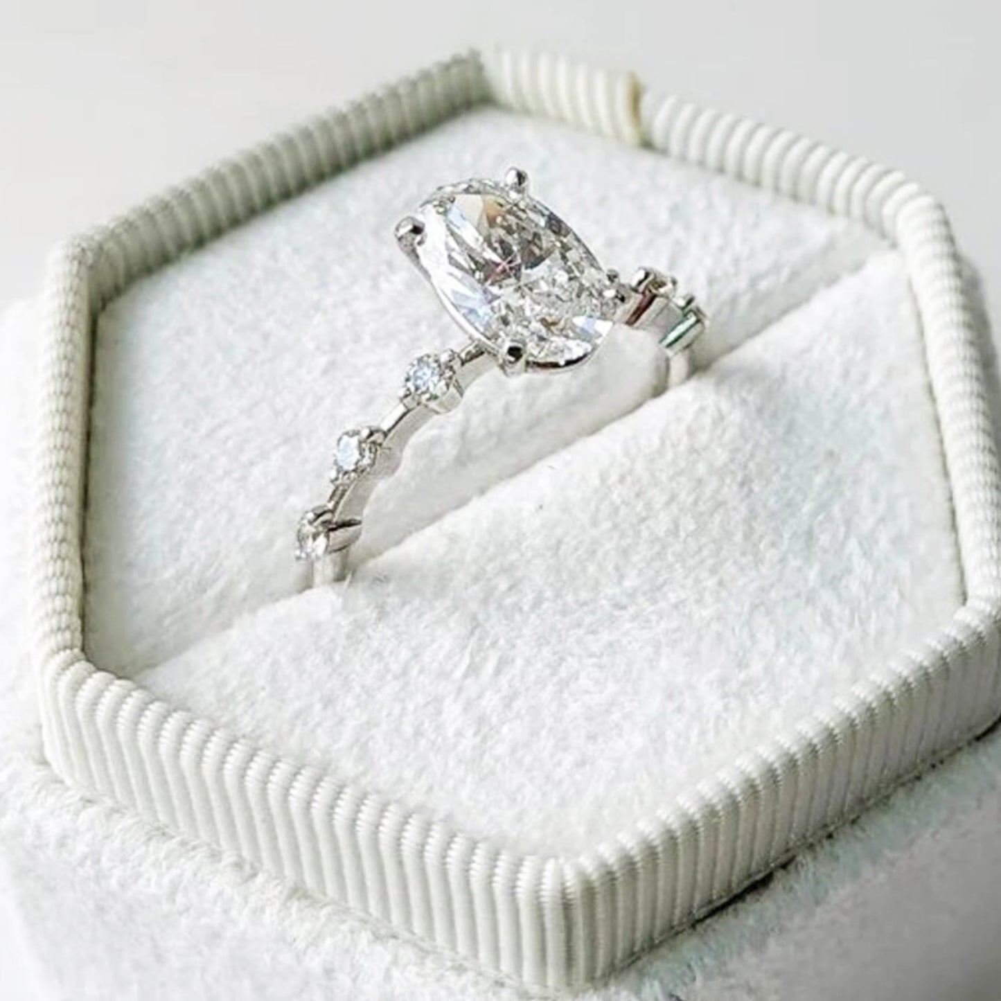 moissanite oval ring