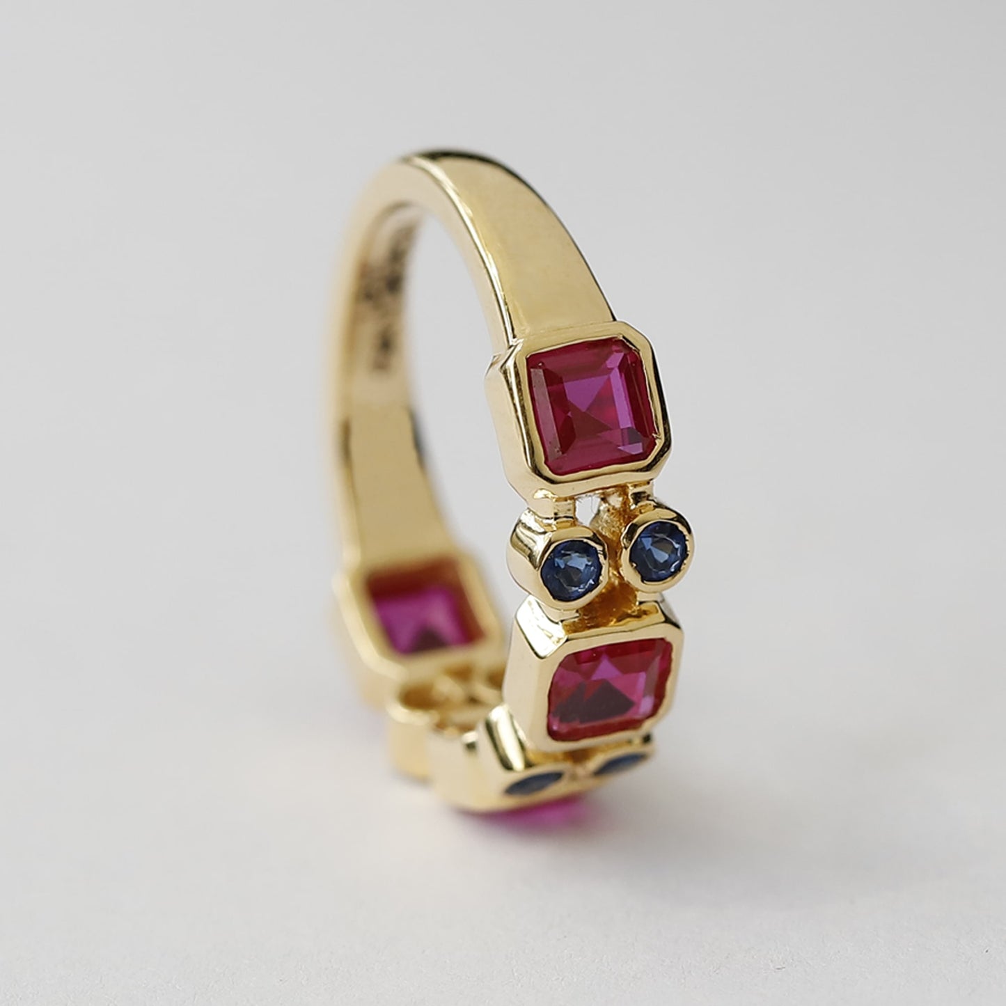 gemstone wedding band