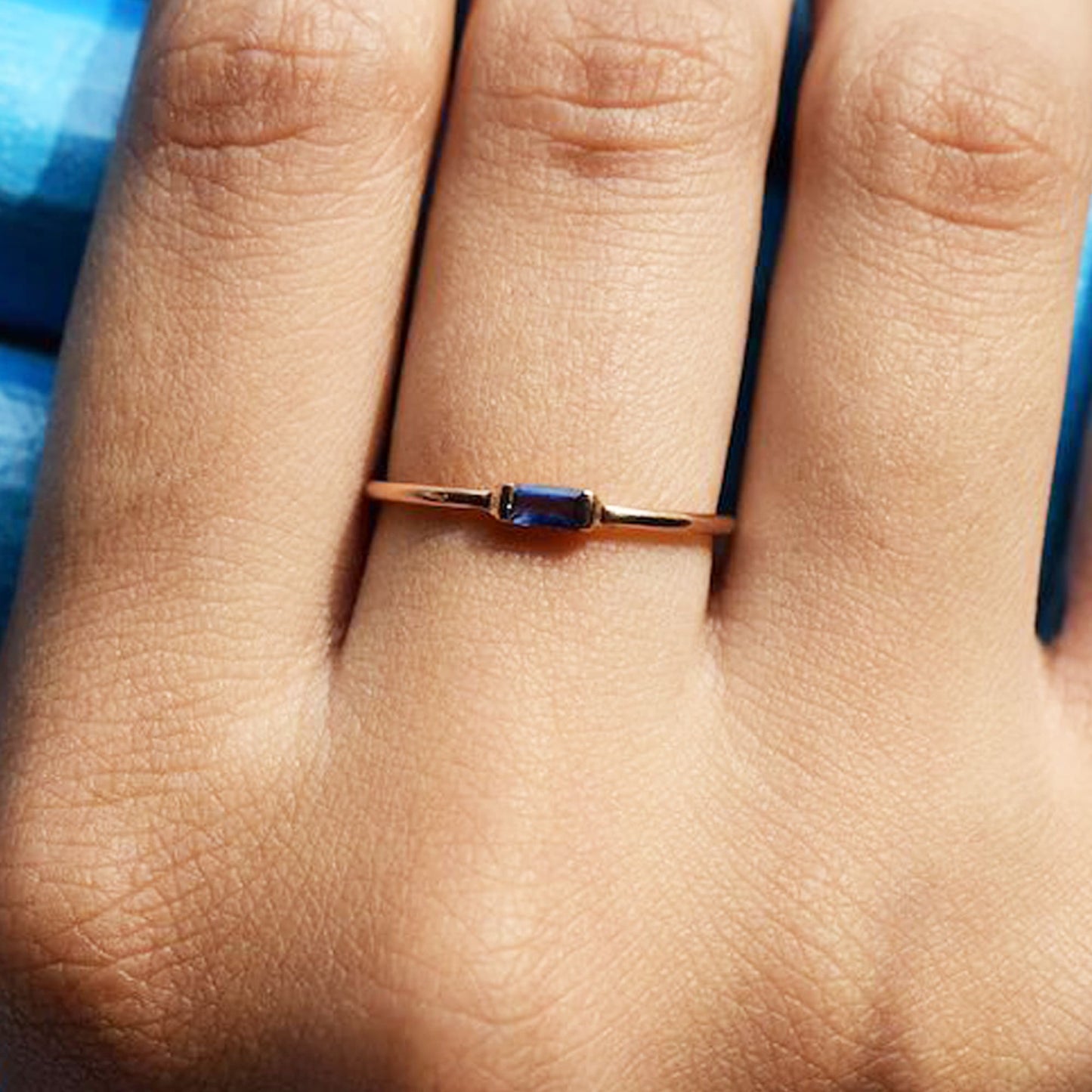 sapphire baguette ring