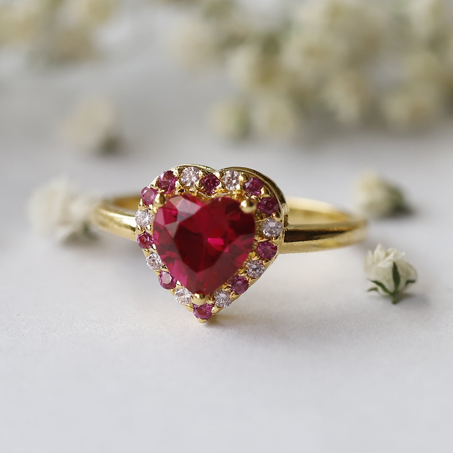 heart ruby ring