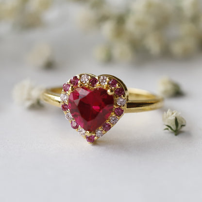 heart ruby ring