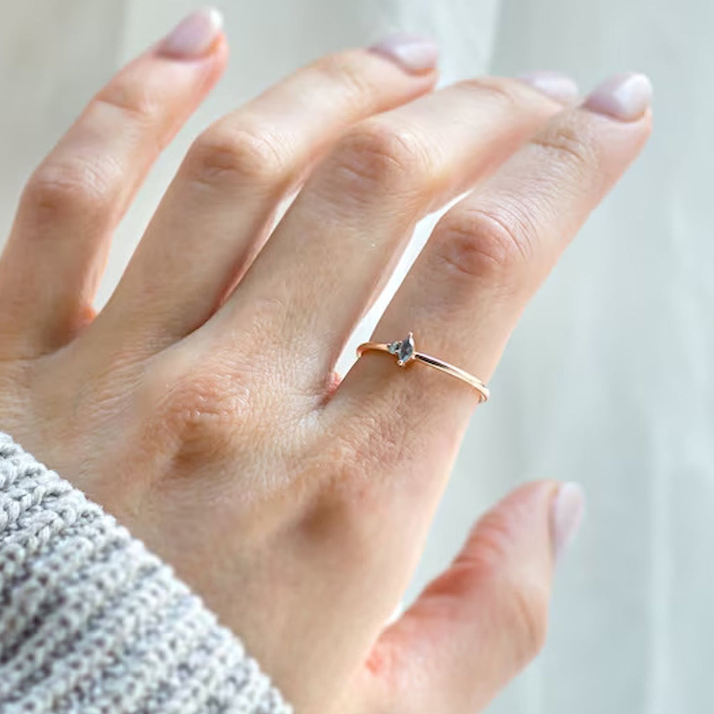 tiny diamond ring