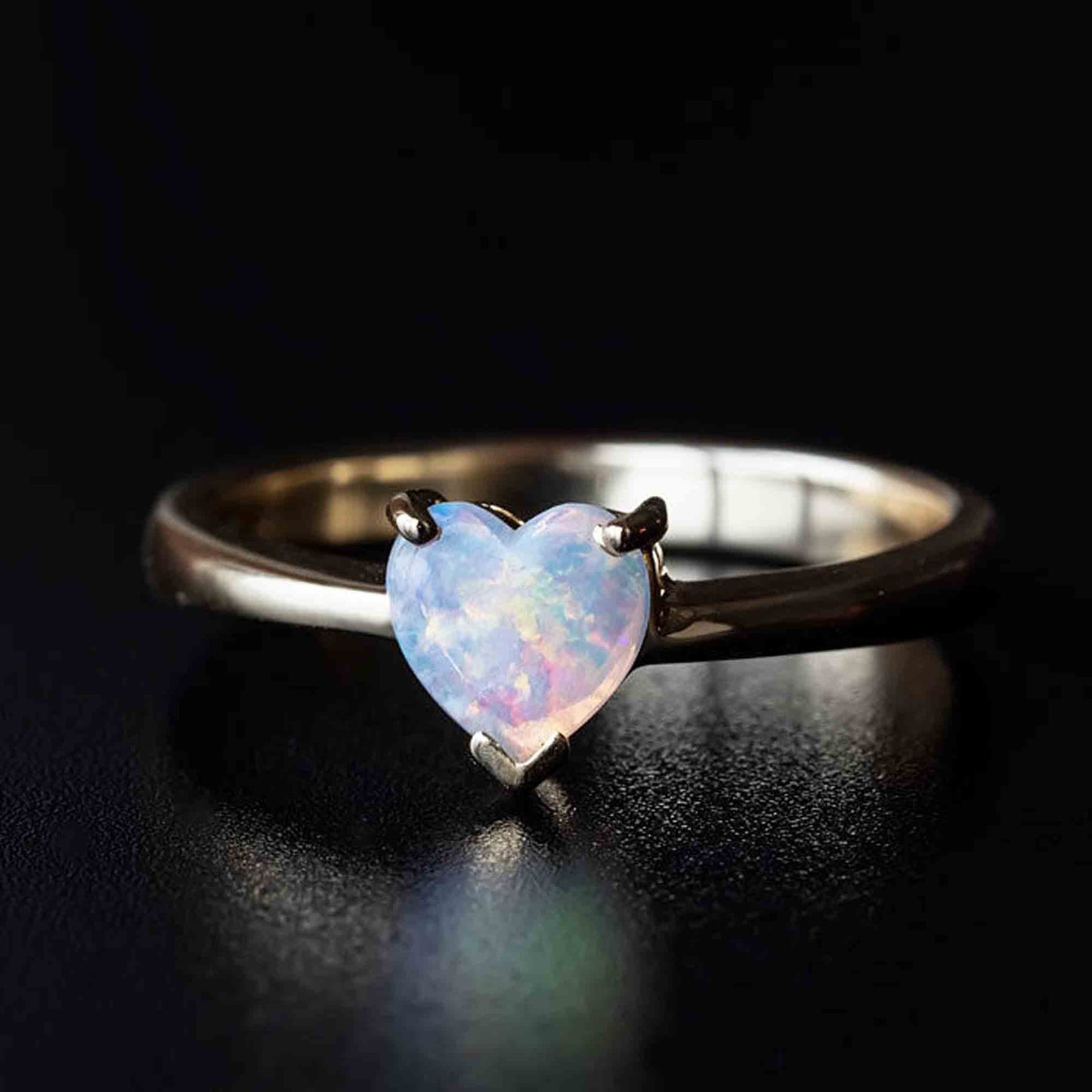 heart opal ring