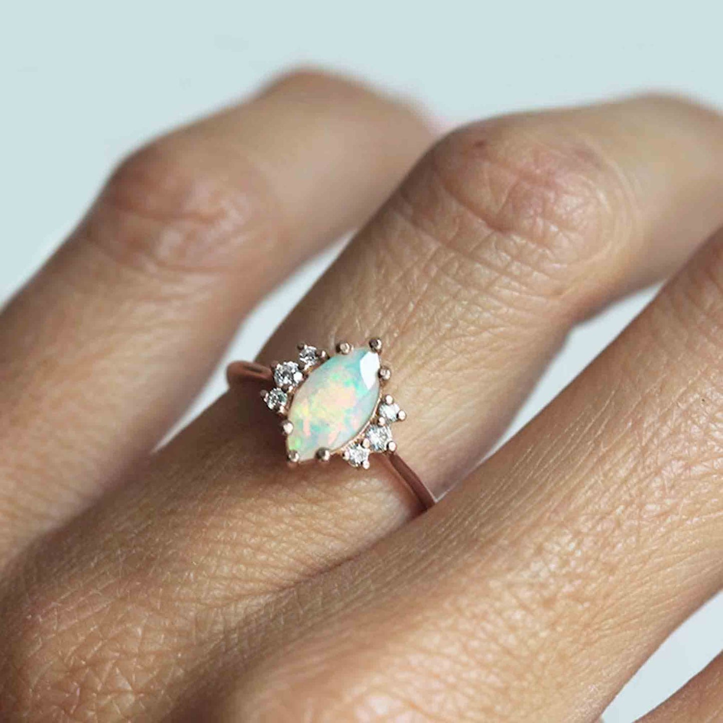 opal marquise ring