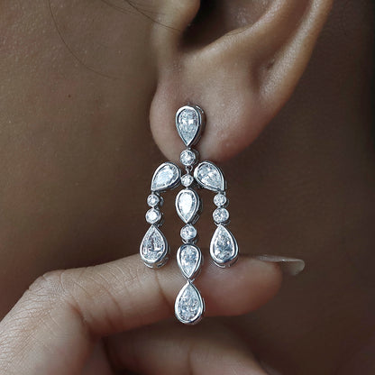 Pear Diamond Earring