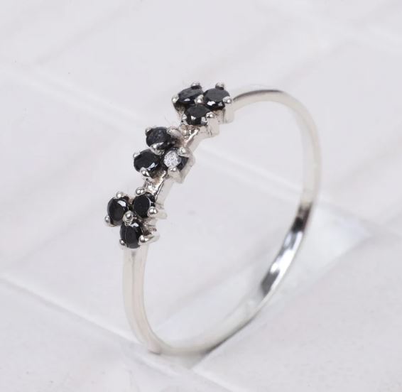 Black Diamond Band Ring