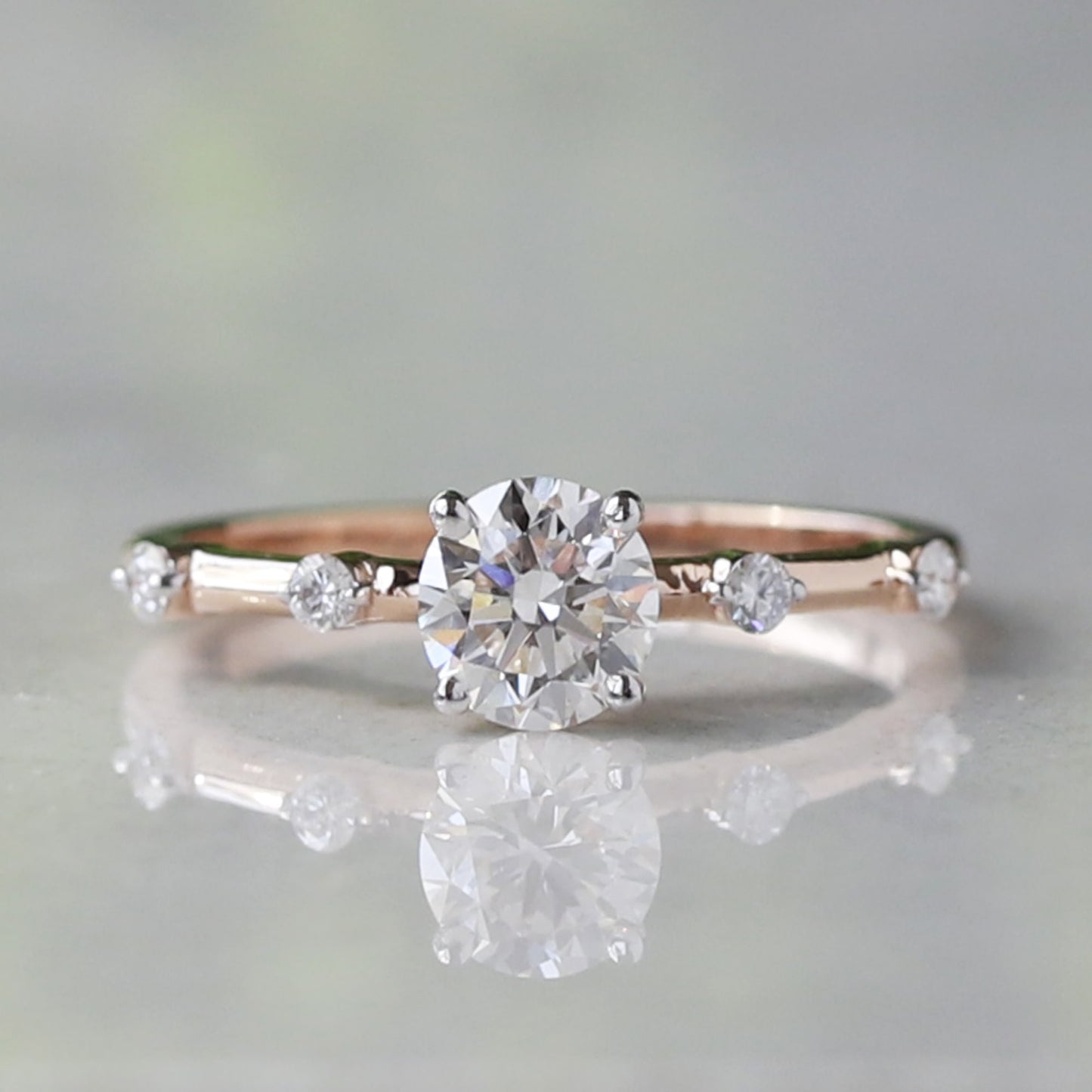 rose gold diamond ring