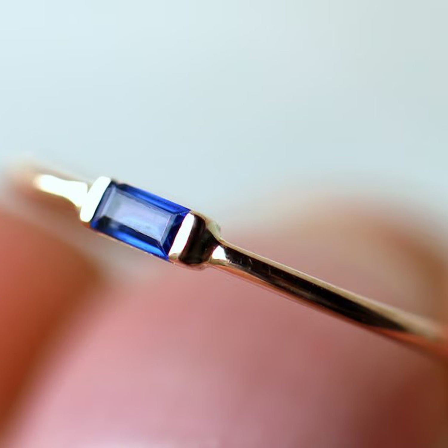 sapphire baguette ring