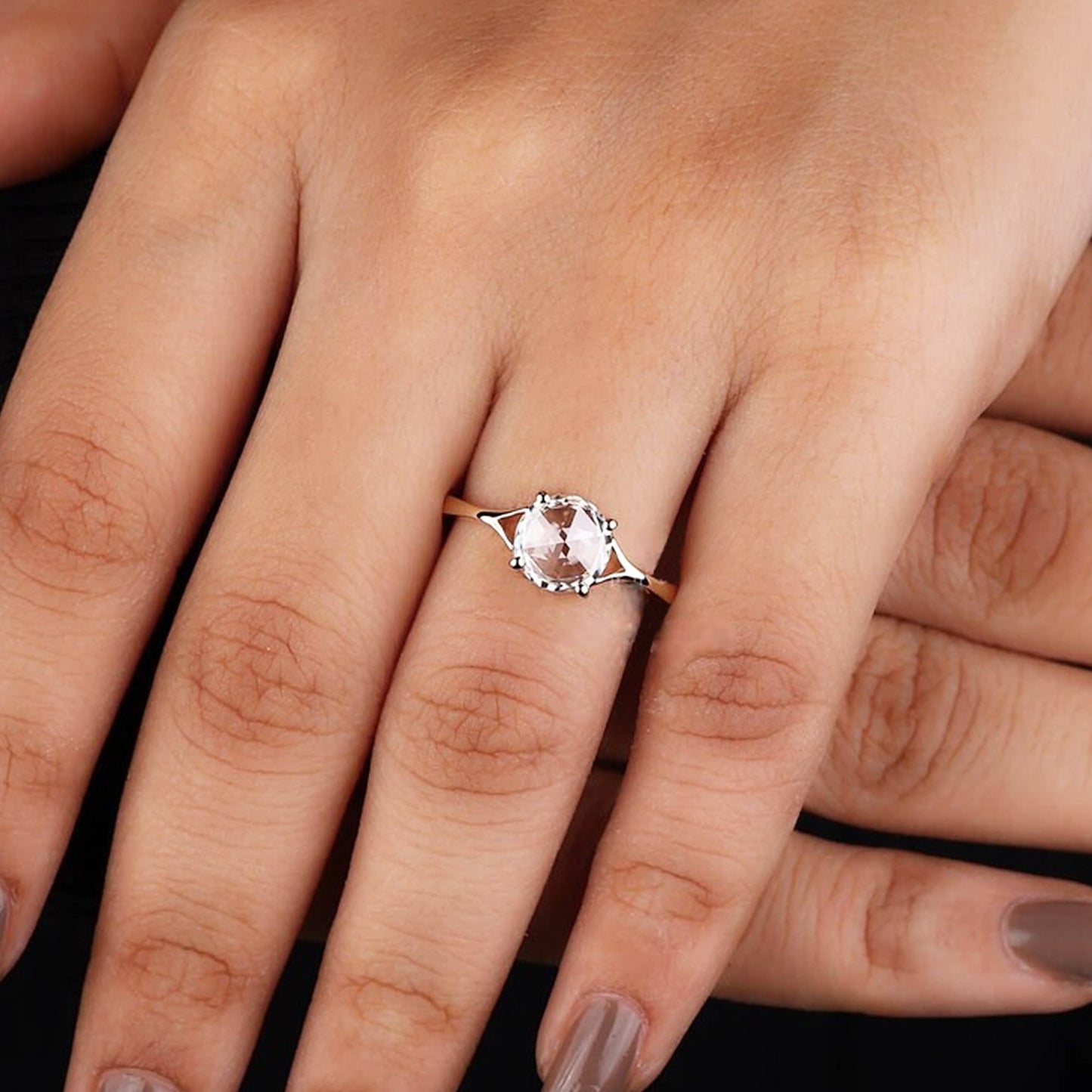 Split Shank Moissanite Ring