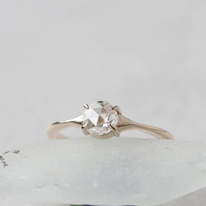 rose cut diamond engagement ring