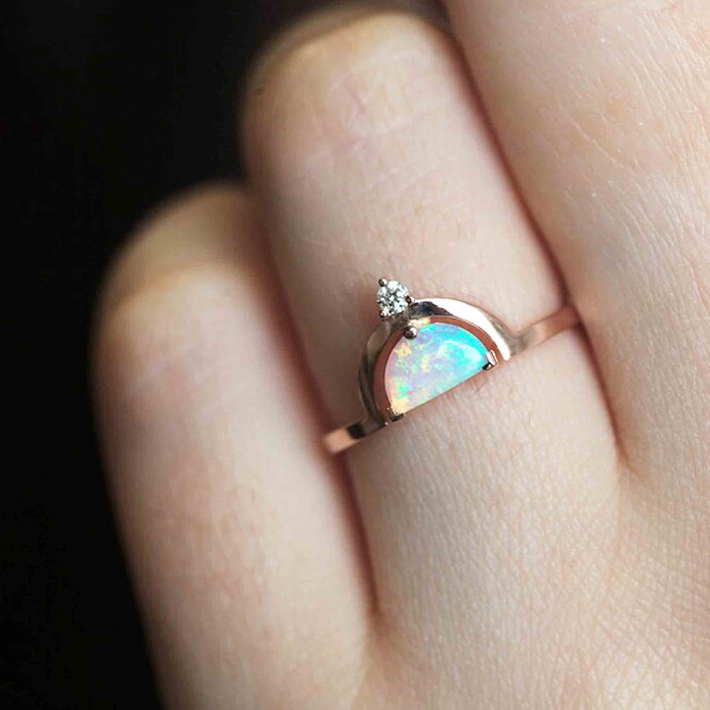 opal stone ring