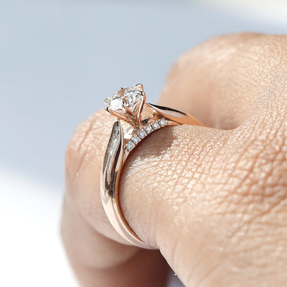 1 Ct Moissanite Women’s Unique Engagement Ring