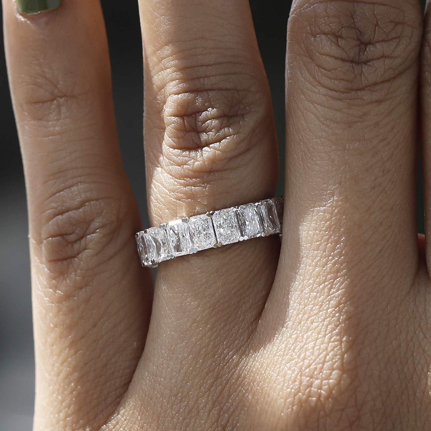 wedding band with diamonds