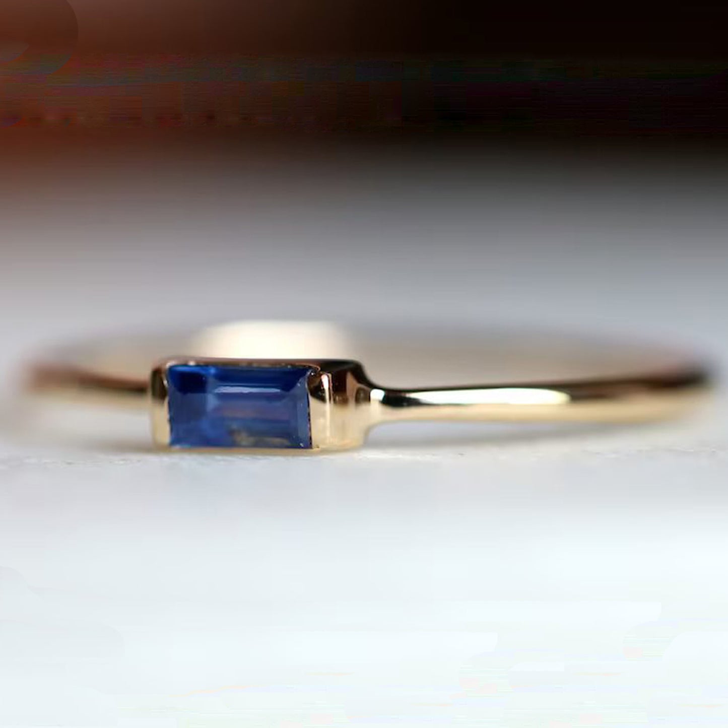 sapphire baguette ring