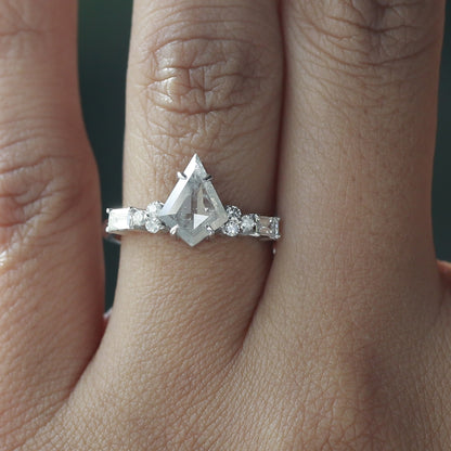 kite shaped engagement ring