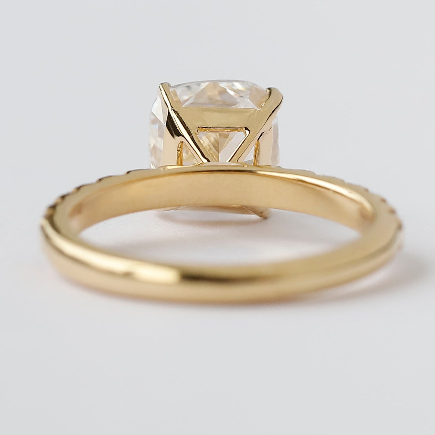 2 Carat Cushion Cut Lab Diamond Ring Solitaire For Women