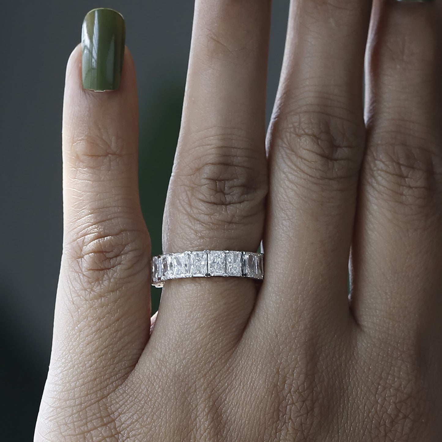 wedding band with diamonds