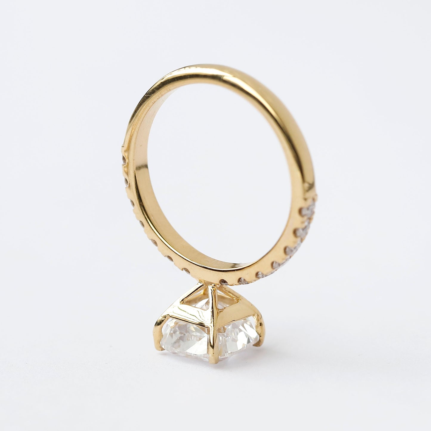 2 Carat Cushion Cut Lab Diamond Ring Solitaire For Women