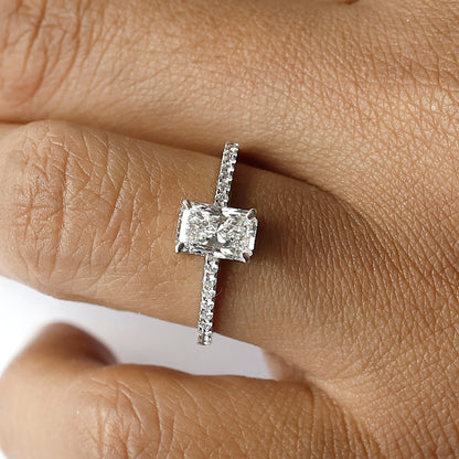 1 Carat Radiant Cut Diamond Engagement Ring For Your Special One