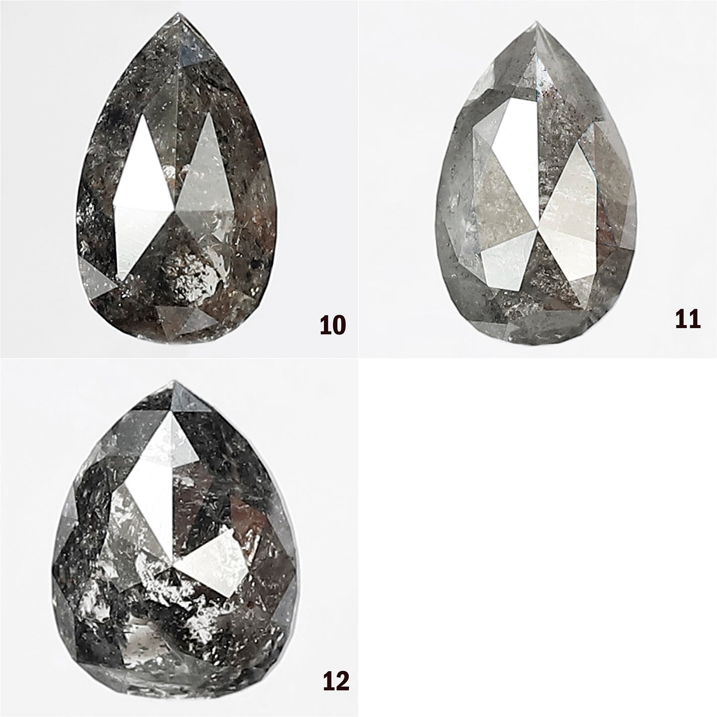 1.79 CT Salt and Pepper Nature Inspired Pear Diamond Ring With East West Bezel Setting