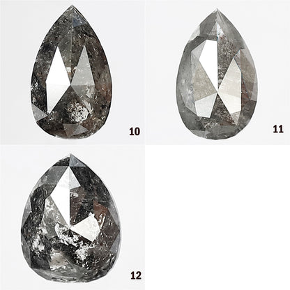 1.79 CT Salt and Pepper Nature Inspired Pear Diamond Ring With East West Bezel Setting