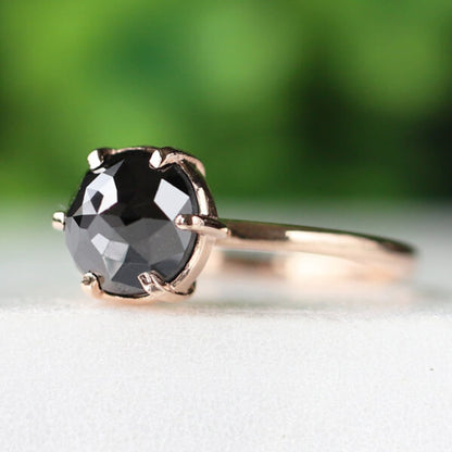 unique black diamond ring