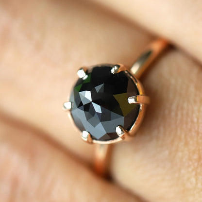 unique black diamond ring