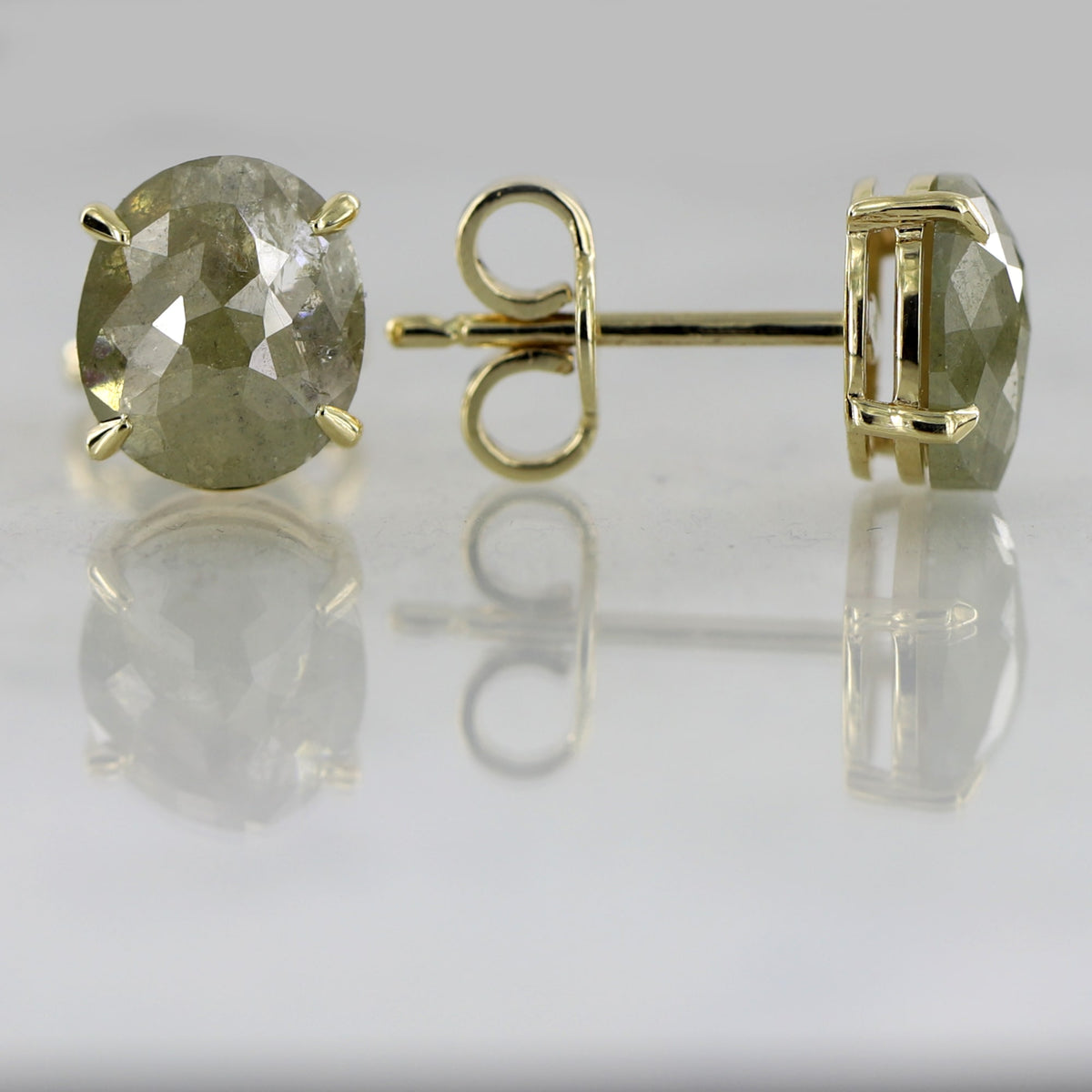 Rustic Rose cut Diamond Stud