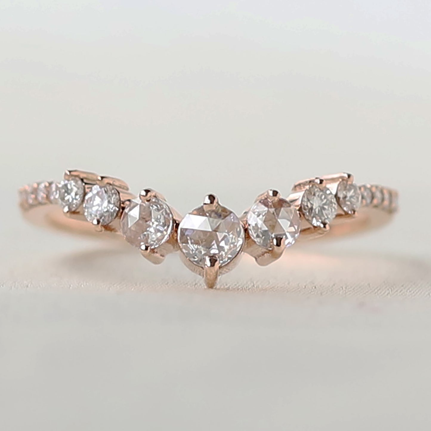 Antique rose cut diamond ring