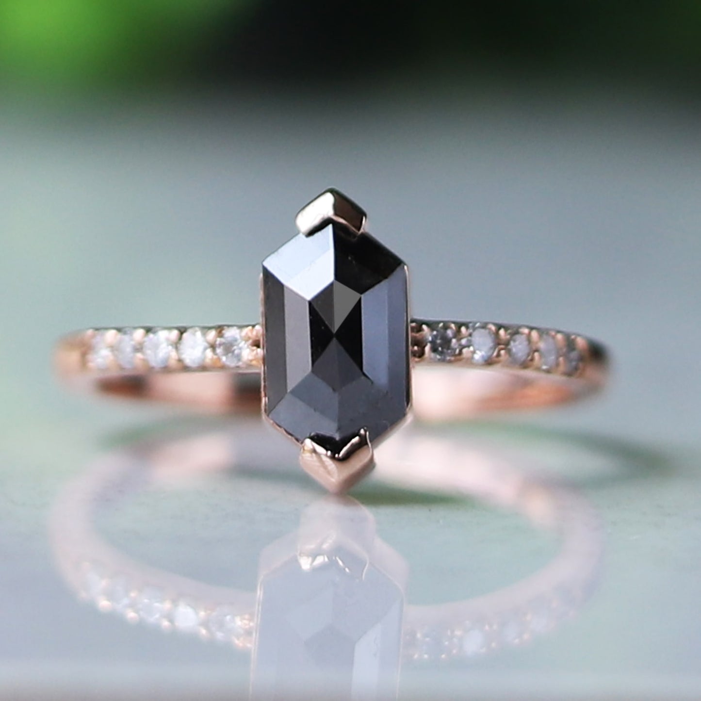 Vintage Hexagon Engagement Ring