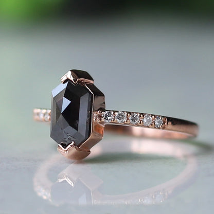 Vintage Hexagon Engagement Ring