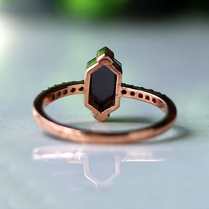 Vintage Hexagon Engagement Ring