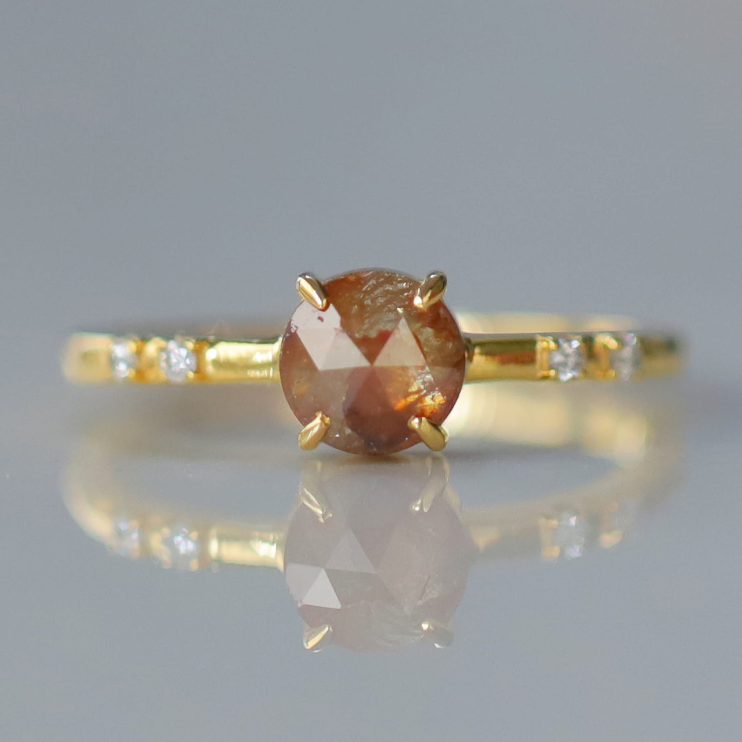 Rustic Rose Cut Diamond Ring