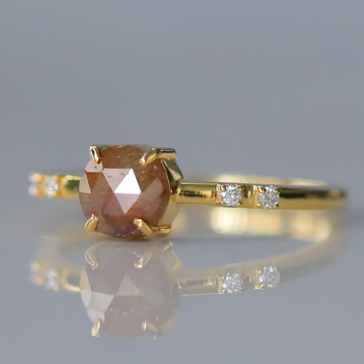 Rustic Rose Cut Diamond Ring