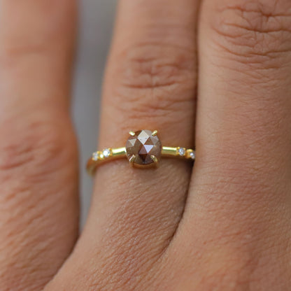 Rustic Rose Cut Diamond Ring