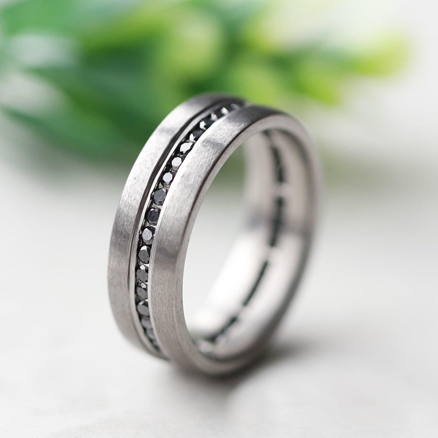 black and gold mens wedding band