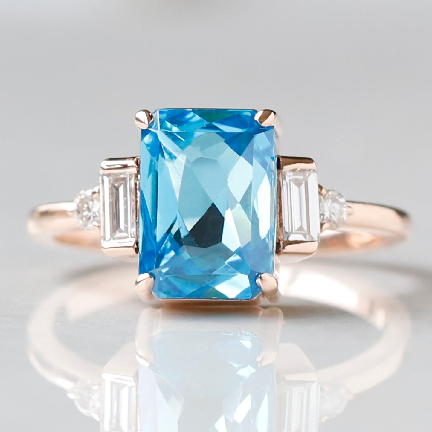 Emerald Cut Sapphire Ring