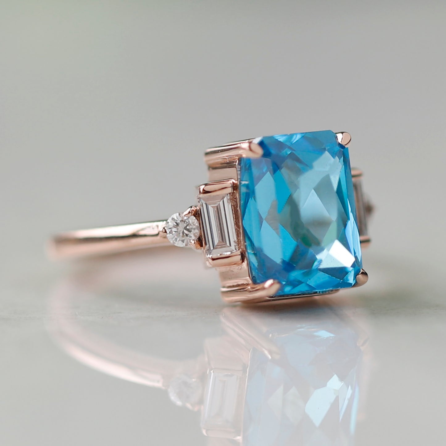 Emerald Cut Sapphire Ring