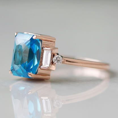 Emerald Cut Sapphire Ring