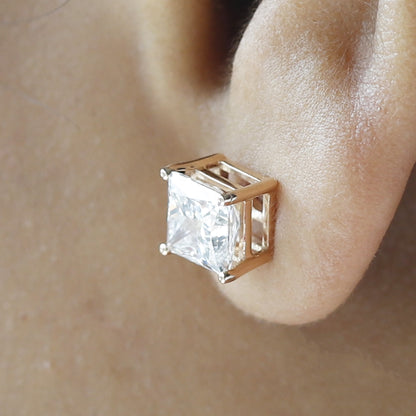 princess cut diamond earrings