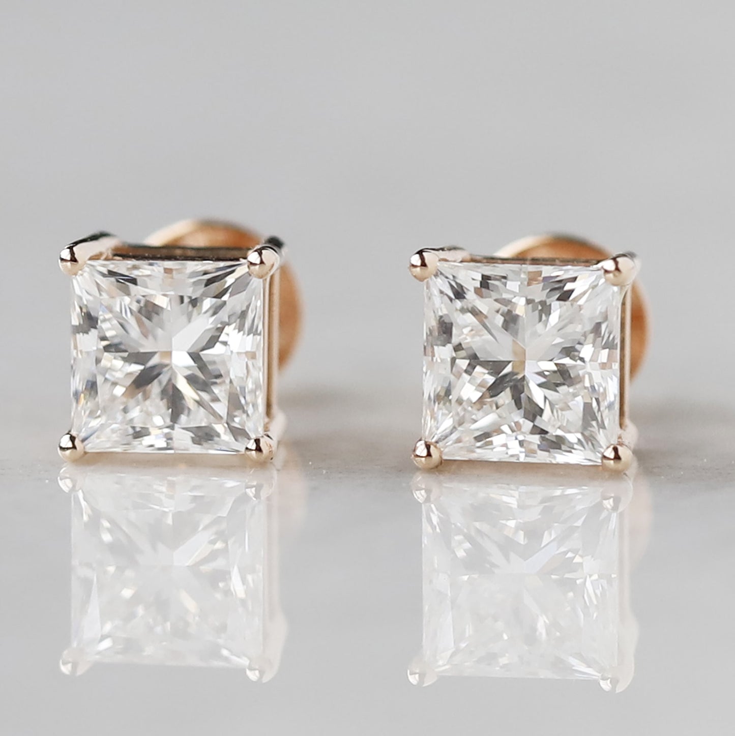 princess cut diamond earrings