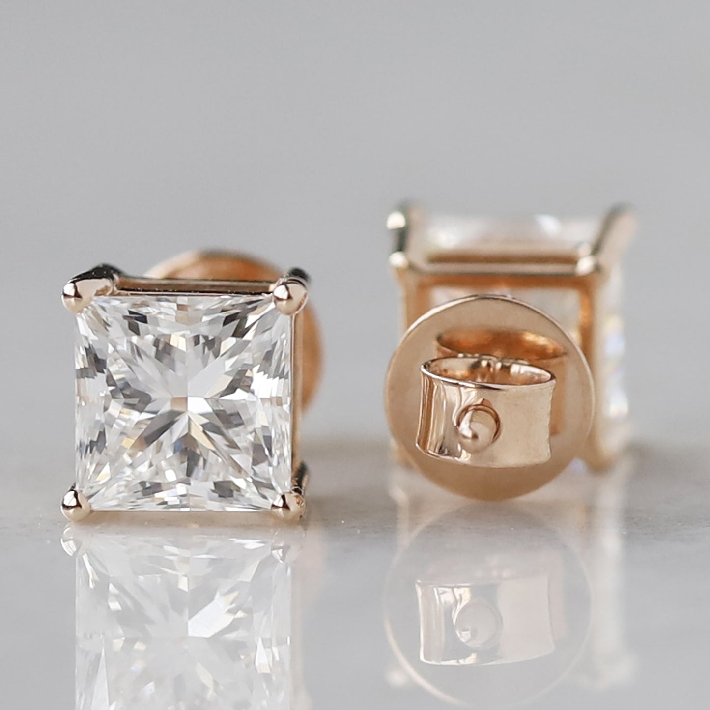 princess cut diamond earrings