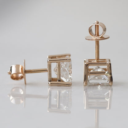 princess cut diamond earrings