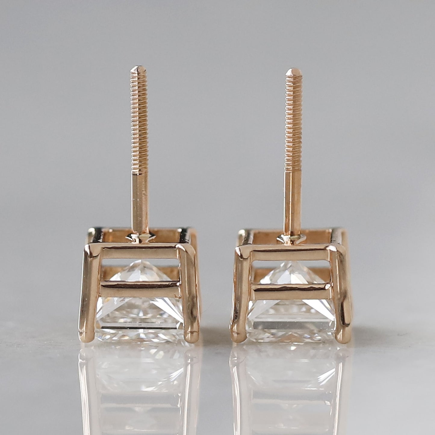 princess cut diamond earrings