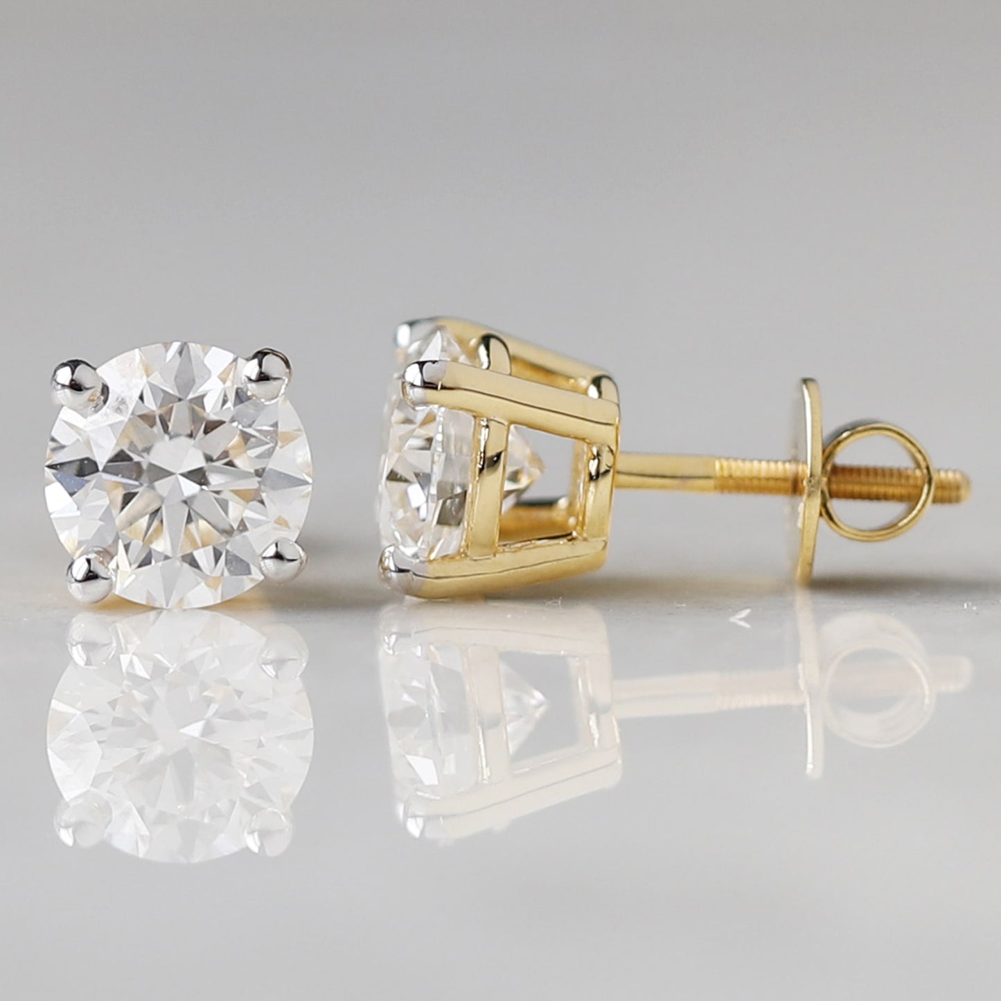 3.60 ct solitaire diamond studs