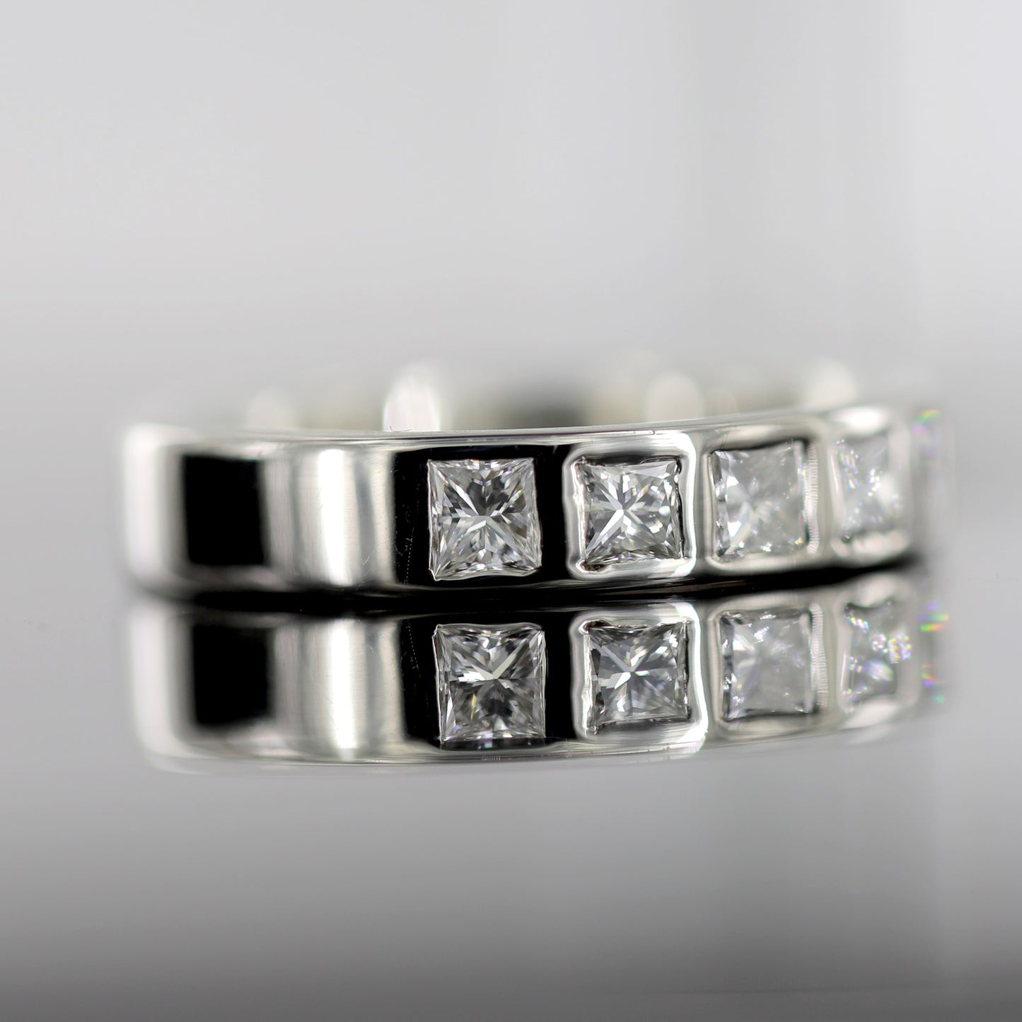 14 K White Gold Wedding Band For Your Partner