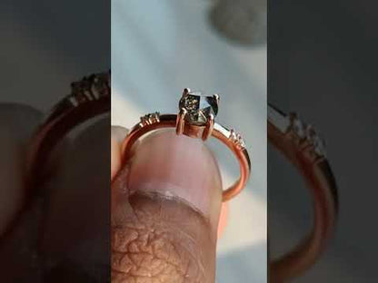 0.78 ct 14 k Rose Gold Celestial Diamond Ring