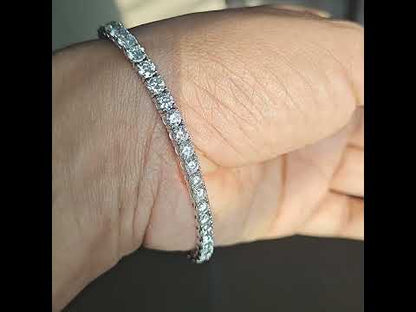 14 K White Gold Diamond Tennis Bracelet Women As A Perfect Gift