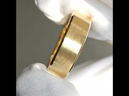 14 K Plain Gold Men’s Wedding Band, Men’s Ring