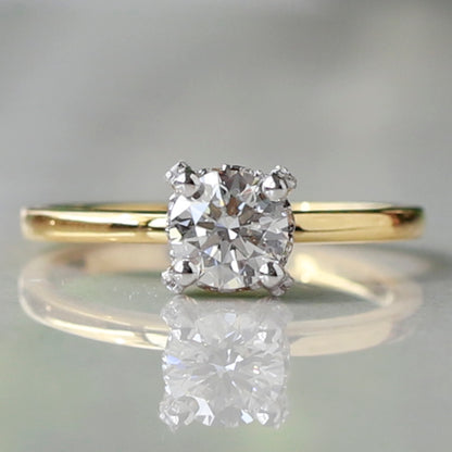 lab grown yellow diamond engagement ring